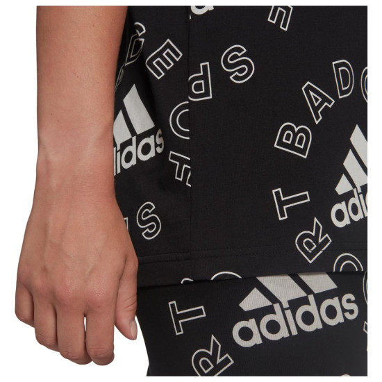 Adidas Γυναικεία κοντομάνικη μπλούζα Essentials Logo Allover print